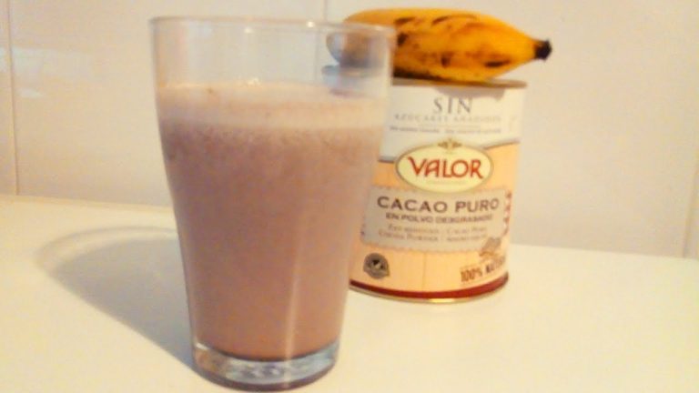 batido de banana y cacao
