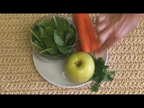 batido de espinacas manzana y zanahoria