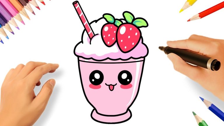 Cómo dibujar un batido de fresa: Guía paso a paso para principiantes