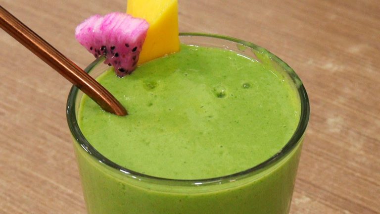 batido de mango y espinacas