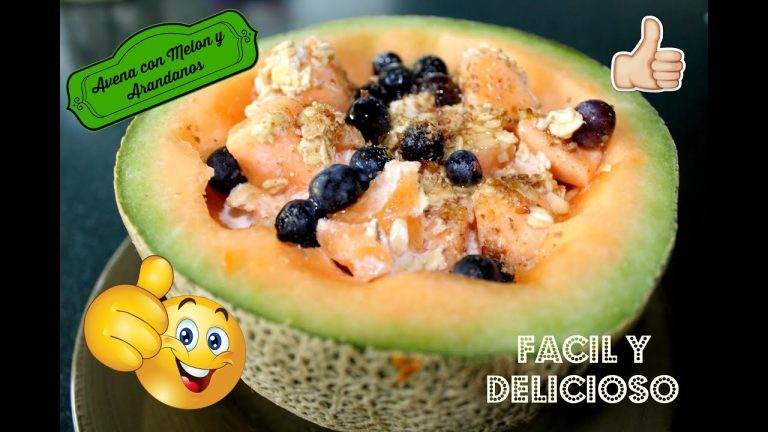 batido de melon y arandanos