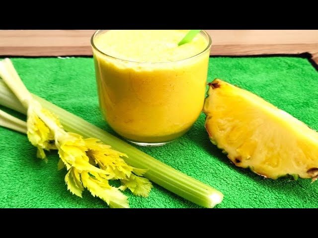 Beneficios del batido de piña y apio para la noche