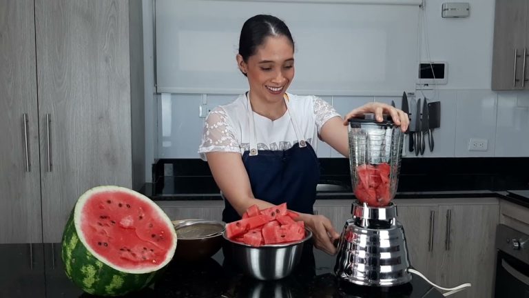batido de sandía con agua