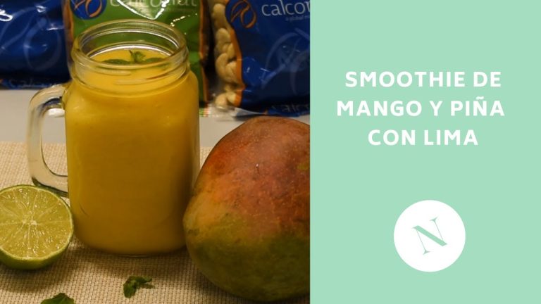 smoothie de mango piña y lima