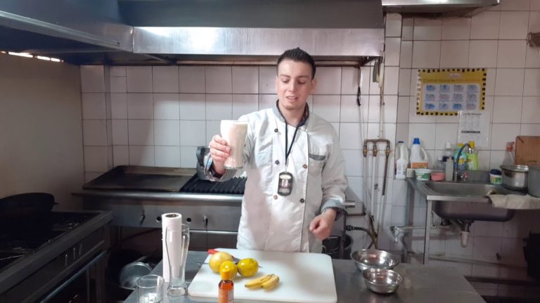 smoothie de maracuya y platano