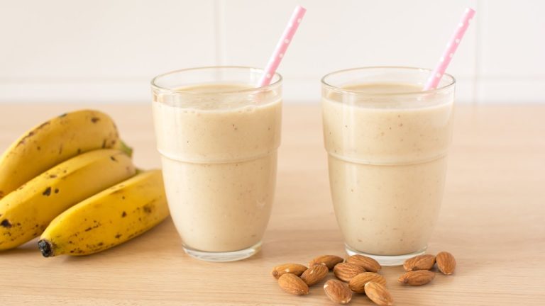 batido de avena y almendras