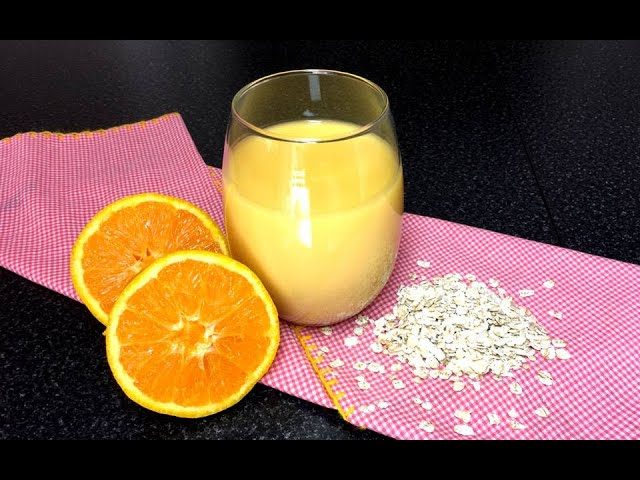Batido de avena y naranja: receta saludable y nutritiva