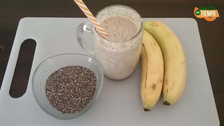 Receta de batido de banana, avena y chía: saludable y nutritivo