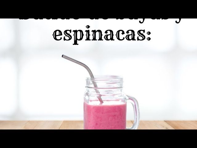 batido de bayas y espinacas
