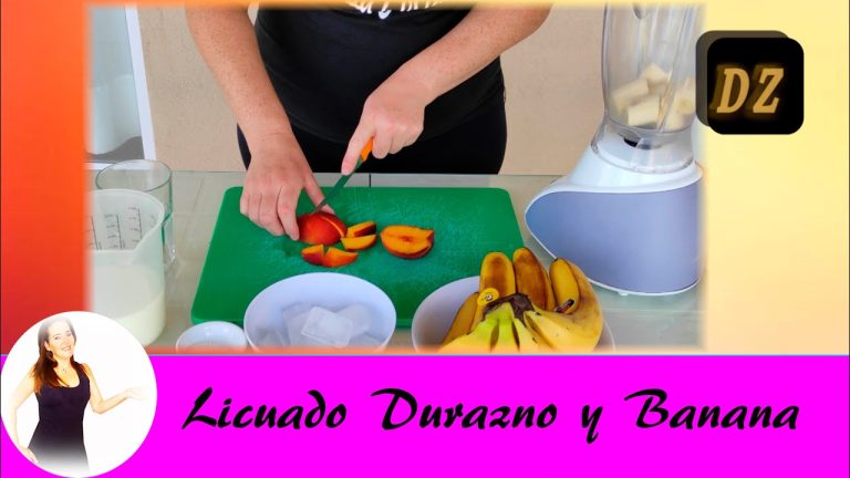 batido de durazno y banana