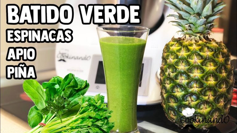 batido de espinaca piña y pepino