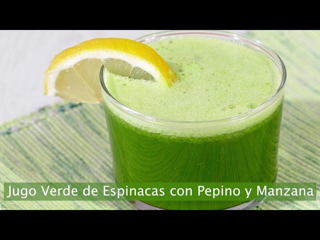 batido de espinaca y pepino