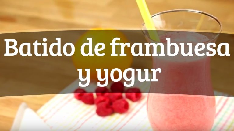 batido de frambuesa y yogur