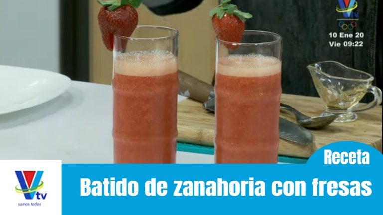 batido de fresa y zanahoria