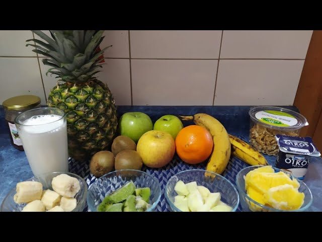 batido de frutas con leche de almendras