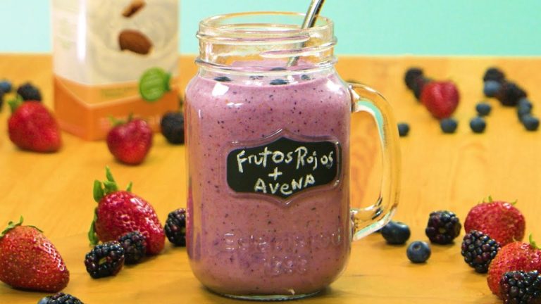 batido de frutos rojos y avena para adelgazar