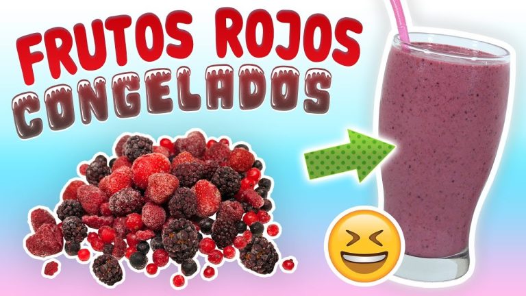 batido de frutos vermelhos congelados
