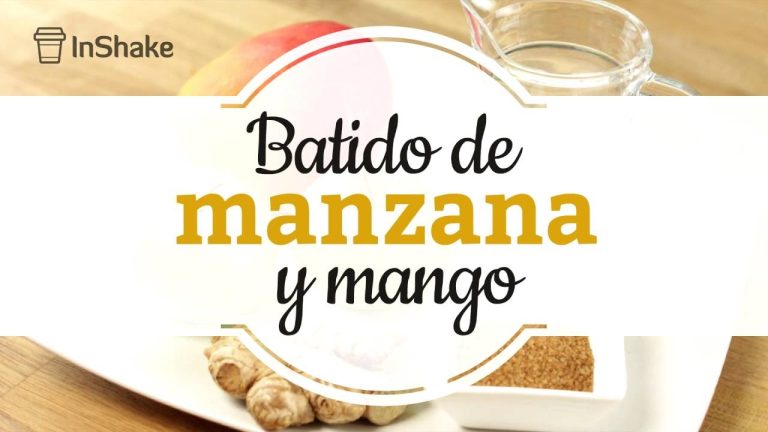 batido de leche de coco y manzana