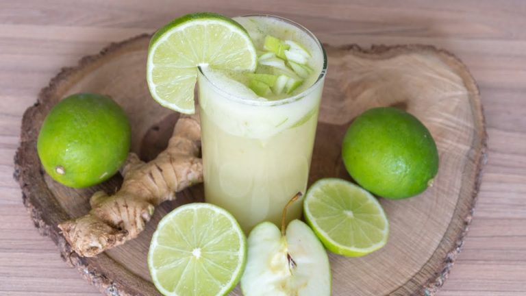 batido de manzana limon y jengibre