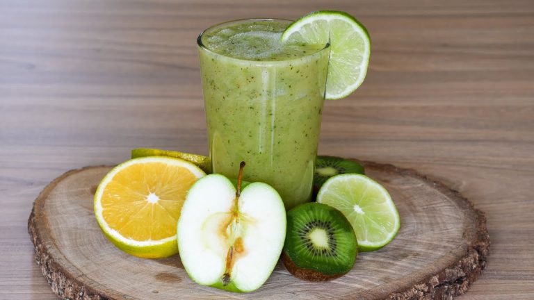 batido de manzana verde kiwi y pepino