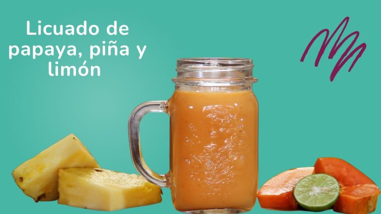 batido de papaya piña y limon