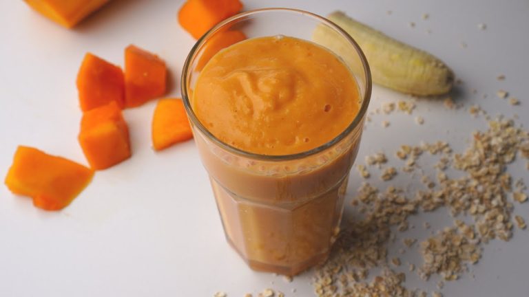 batido de papaya platano y avena