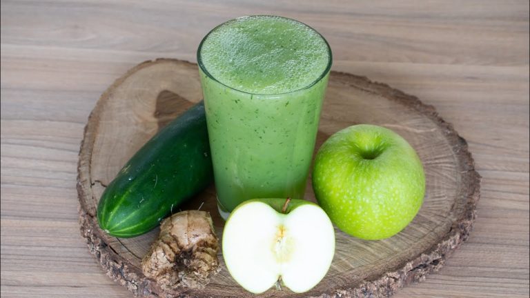 batido de pepino manzana y jengibre