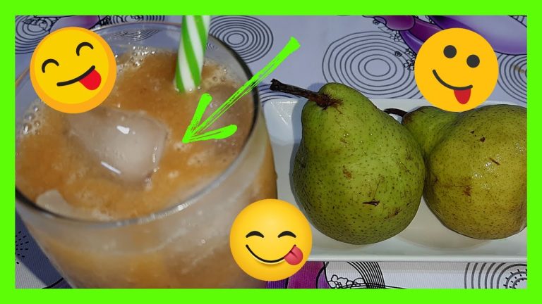 batido de pera y manzana