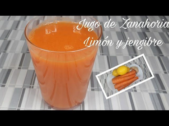 batido de zanahoria jengibre y limon
