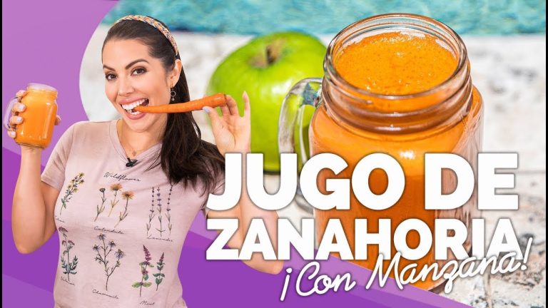 batido de zanahoria y manzana con leche