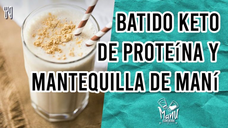 batido proteico con mantequilla de mani