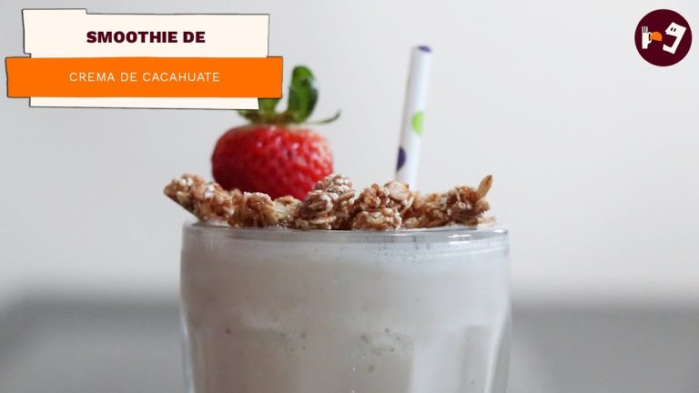 smoothie con crema de cacahuate