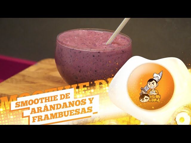 smoothie de arandanos y frambuesas
