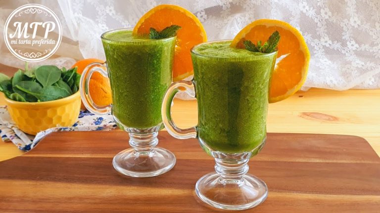 smoothie de espinacas y frutas