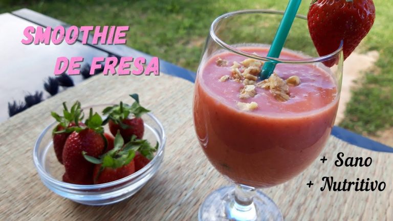 smoothie de fresa platano y naranja