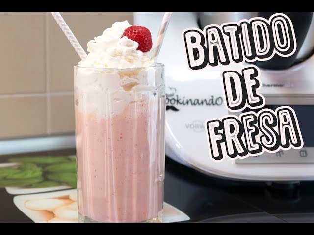 Receta f&aacute;cil de smoothie de fresa en Thermomix