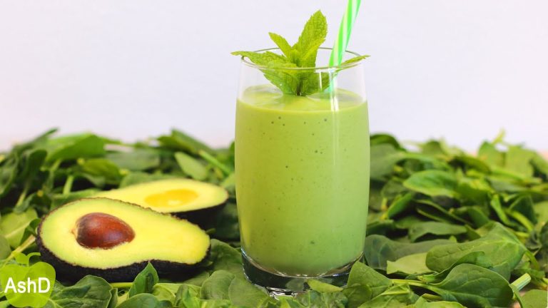 batido de aguacate y espinacas