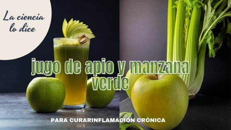 batido de apio y manzana verde