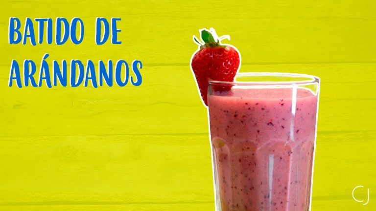 batido de arandanos y naranja