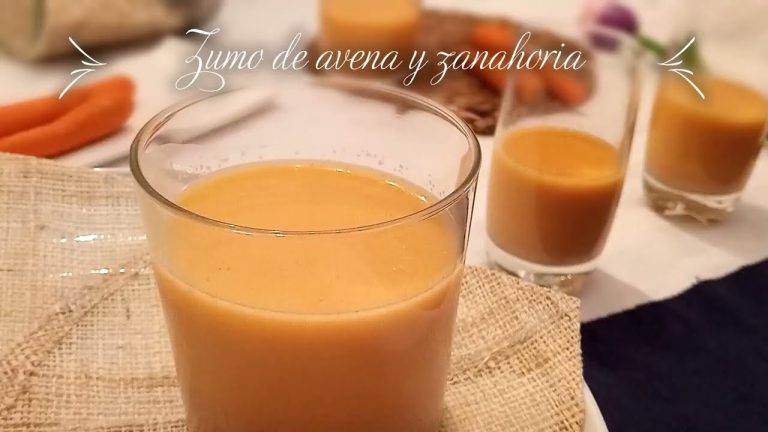 batido de avena con zanahoria