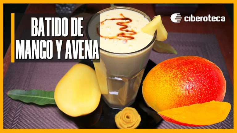 batido de banano mango y avena