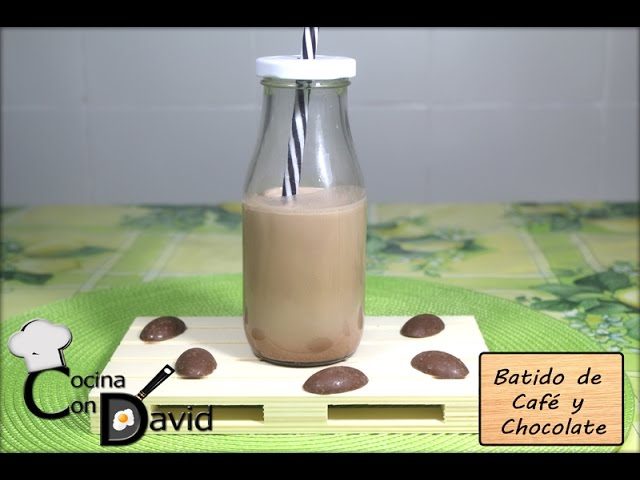 batido de chocolate y café sin helado