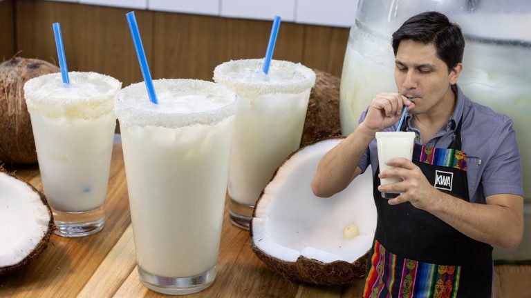 batido de coco con leche de coco