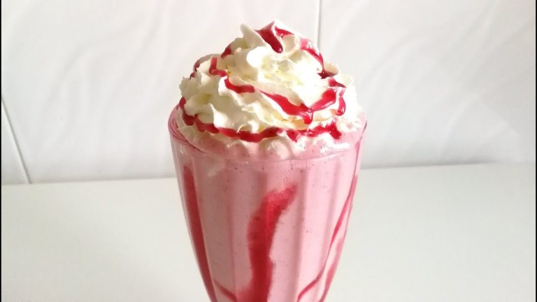 batido de fresa con nata