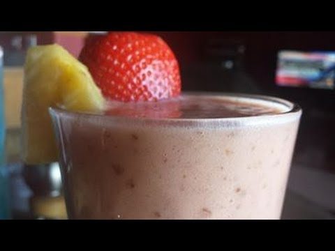 batido de fresa platano y piña