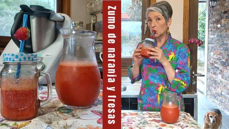 batido de fresa y naranja thermomix