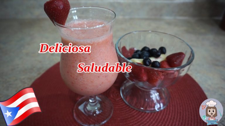 batido de fresa y platano sin azucar