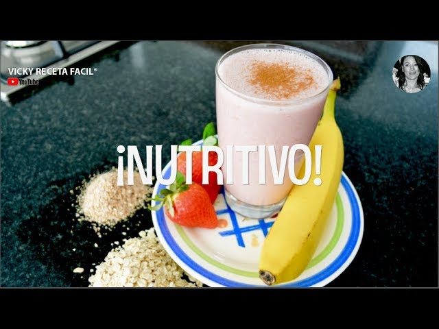 batido de fresa y plátano y avena