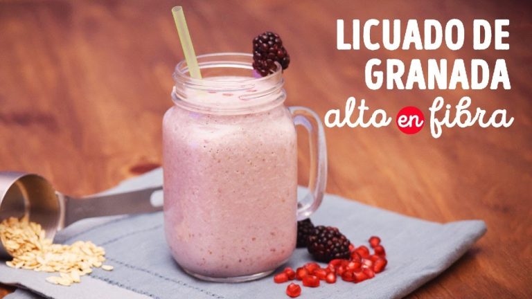 batido de granada y leche