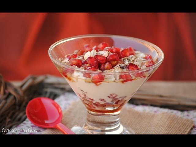 batido de granada y yogur